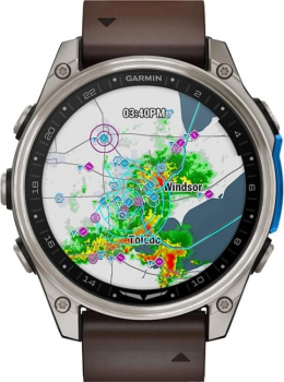 Часы Garmin D2 Mach 2 - 47 mm Titanium/Oxford Brown Leather