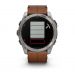 Часы Garmin Fenix 8 - 51 mm AMOLED Sapphire Titanium / Chestnut Leather Band