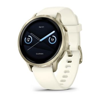 Часы Garmin Venu 4 41mm Lunar Gold White 