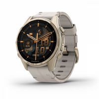 Часы Garmin Fenix 8 - 43 mm AMOLED Sapphire Soft Gold / Limestone Leather Band