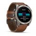 Часы Garmin Fenix 8 - 51 mm AMOLED Sapphire Titanium / Chestnut Leather Band