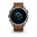 Часы Garmin Fenix 8 - 51 mm AMOLED Sapphire Titanium / Chestnut Leather Band