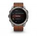 Часы Garmin Fenix 8 - 51 mm AMOLED Sapphire Titanium / Chestnut Leather Band