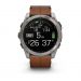Часы Garmin Fenix 8 - 51 mm AMOLED Sapphire Titanium / Chestnut Leather Band