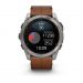 Часы Garmin Fenix 8 - 51 mm AMOLED Sapphire Titanium / Chestnut Leather Band