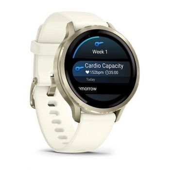 Часы Garmin Venu 4 41mm Lunar Gold White 