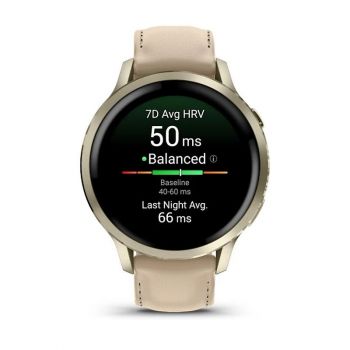 Часы Garmin Venu 4 41mm Lunar Gold Leather