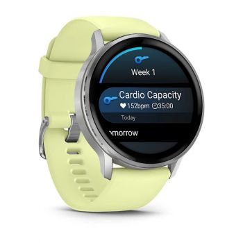 Часы Garmin Venu 4 45mm Silver Citron Green 