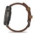 Часы Garmin Venu 4 45mm Slate Black Leather Brown